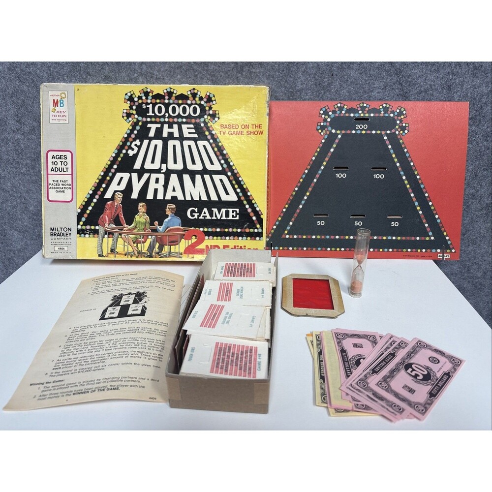 Vintage 1974 The $10,000 Pyramid Game Milton Bradley TV Game Show Board Game